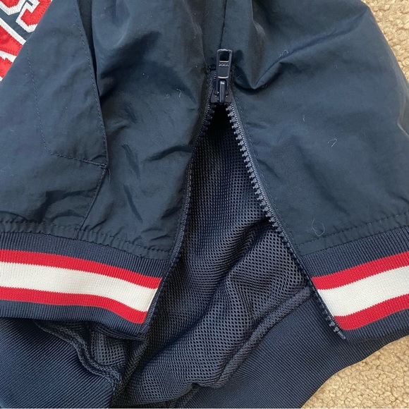 NCAA Kansas Jayhawks Windbreaker Jacket Youth Large Navy Pullover Pockets‎ Gear - Picture 11 of 13